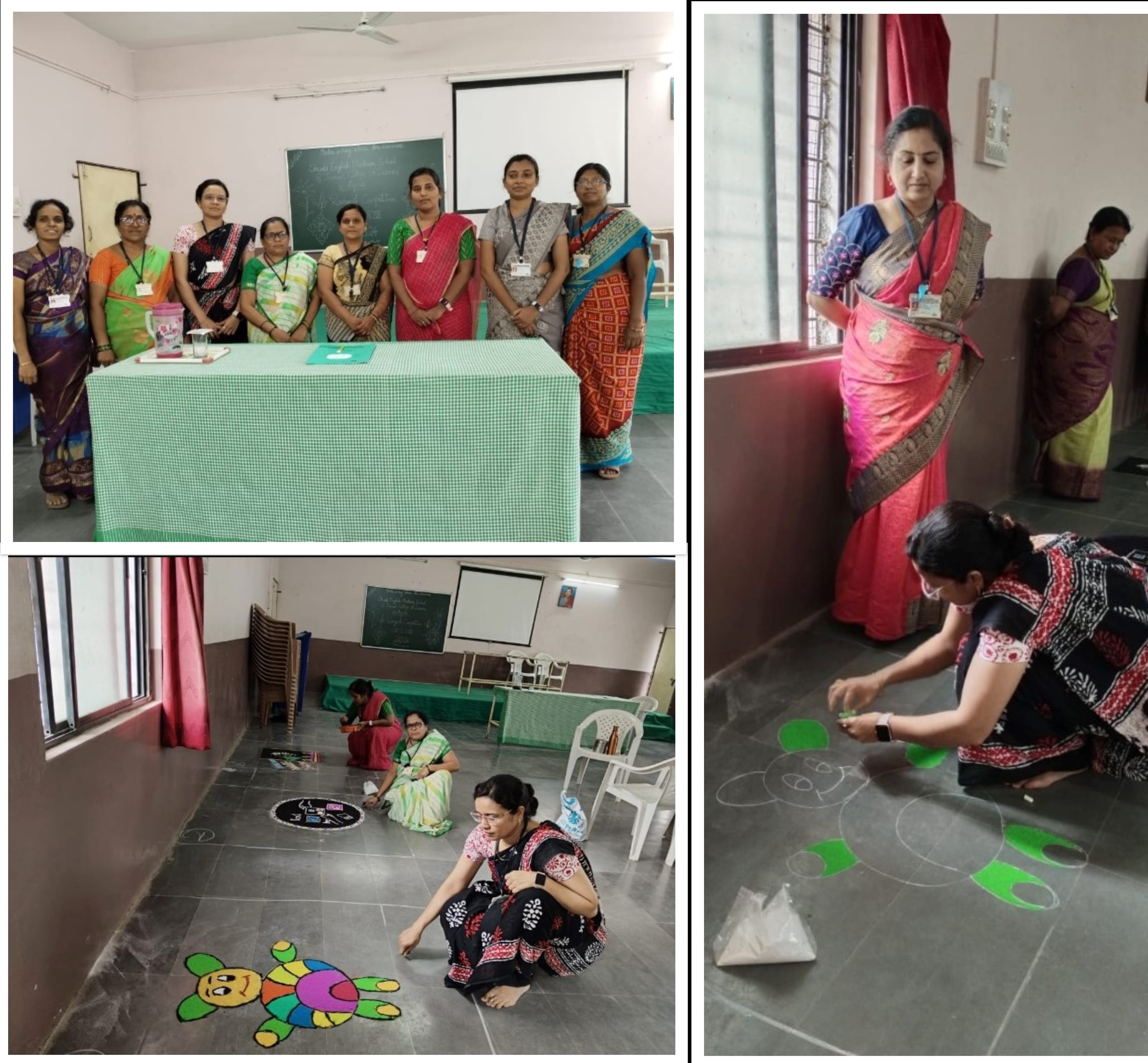 Rangoli Competition arranged for college staff on 02.08.23