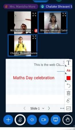 	Maths Day virtually celebrated by X std on 21.12.21