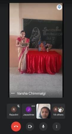 Savitribai Phule Jayanti Virtually celebrated by V std on 04.01.22