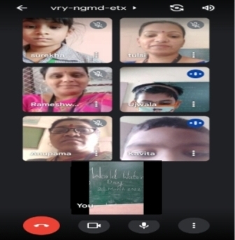 World Water Day Virtually Celebrated by I std on 08.04.22