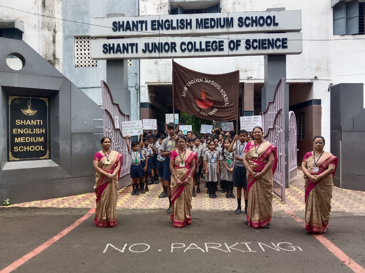 Rally-'Say no to plastic' by VI std. on 14.08.25
