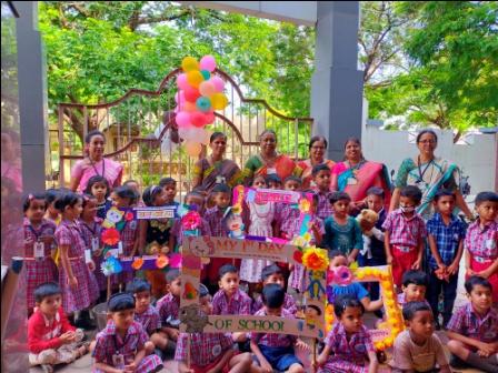 Welcoming Pre-primary students by Red & Yellow house teachers on 20.06.22