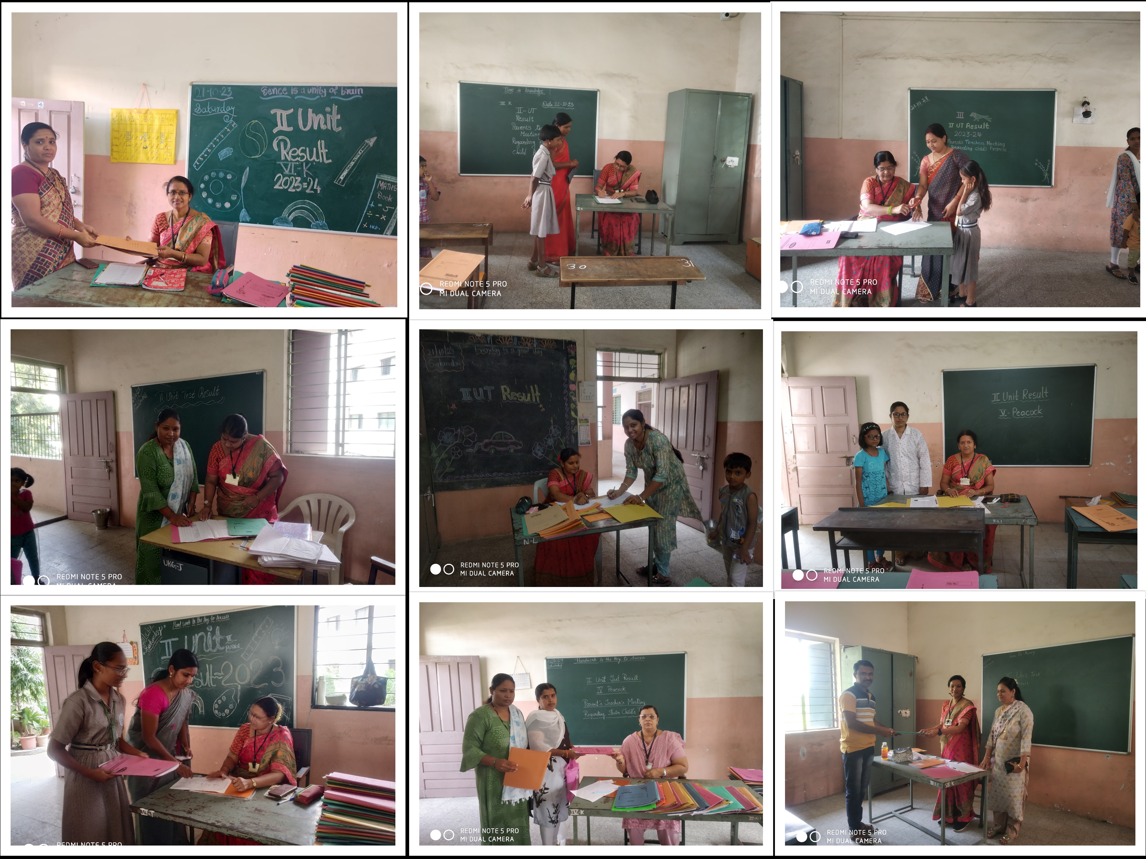 Result - Second Unit Test result from Nursery to IX std. on 21.10.23