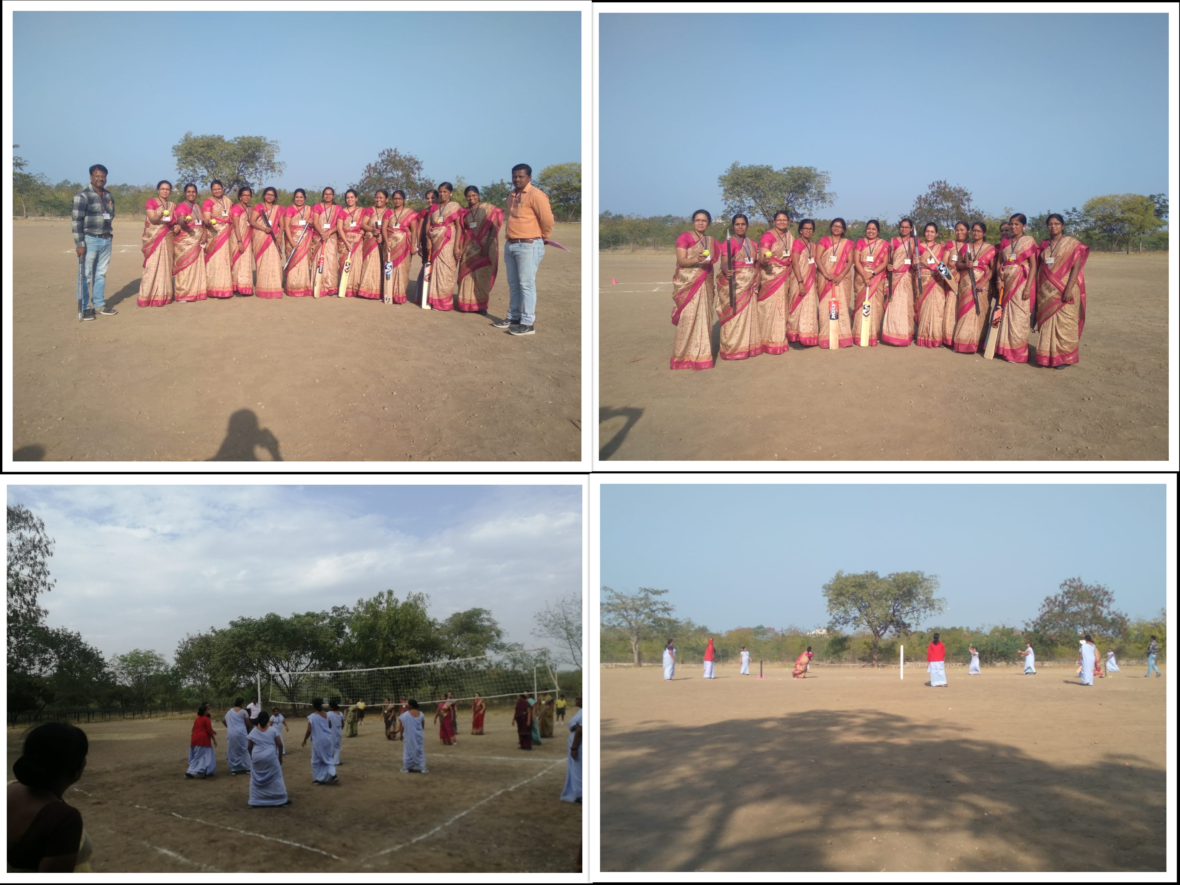 Teachers Sports - Throwball Competition & Cricket Competition arranged from 10.01.24 to 12.01.24. The winner in Throwball & Cricket competition is Red House Teachers.