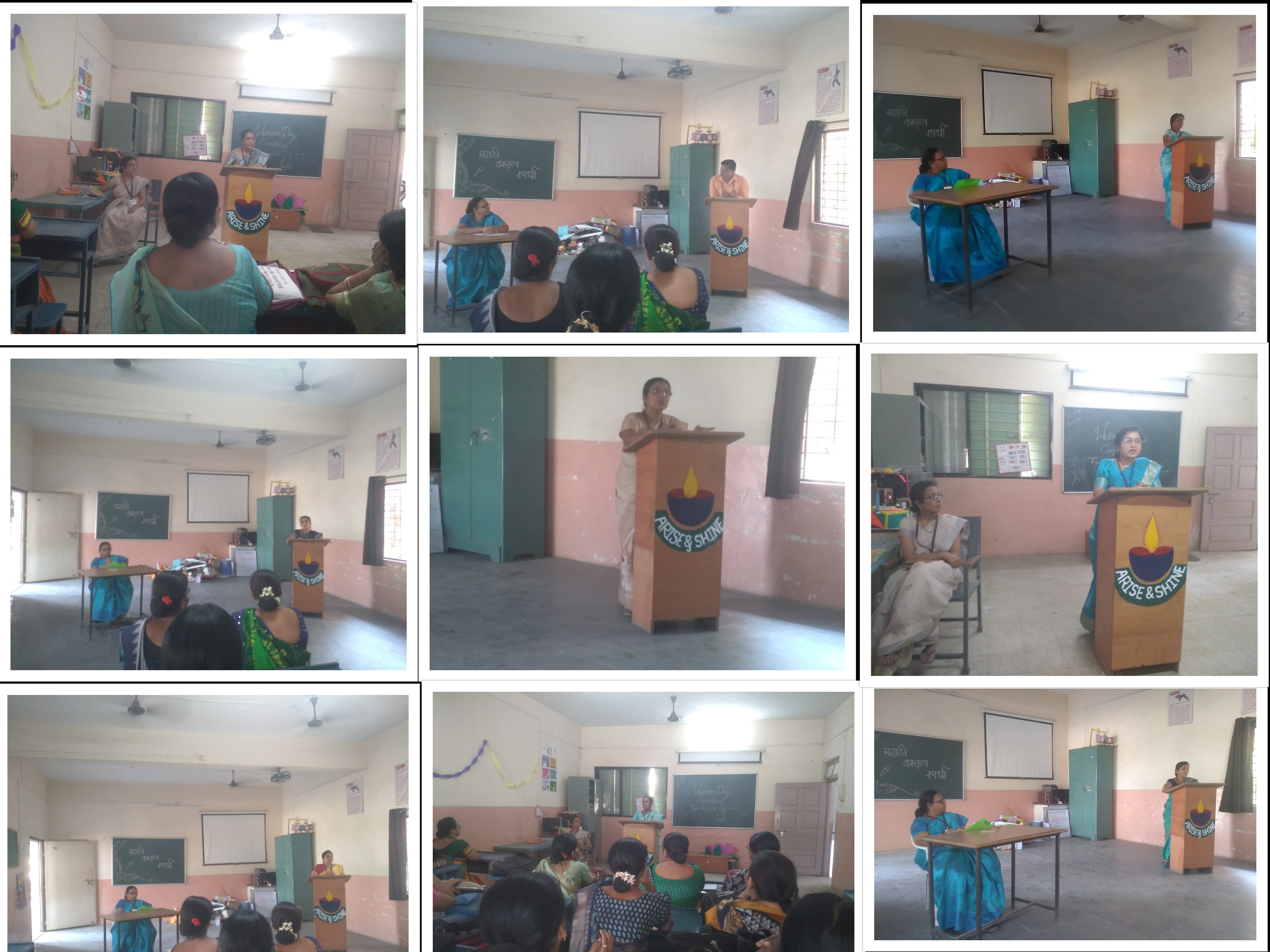 Elocution competition on Happiest moment of life on the occassion Womens day on 06.03.24