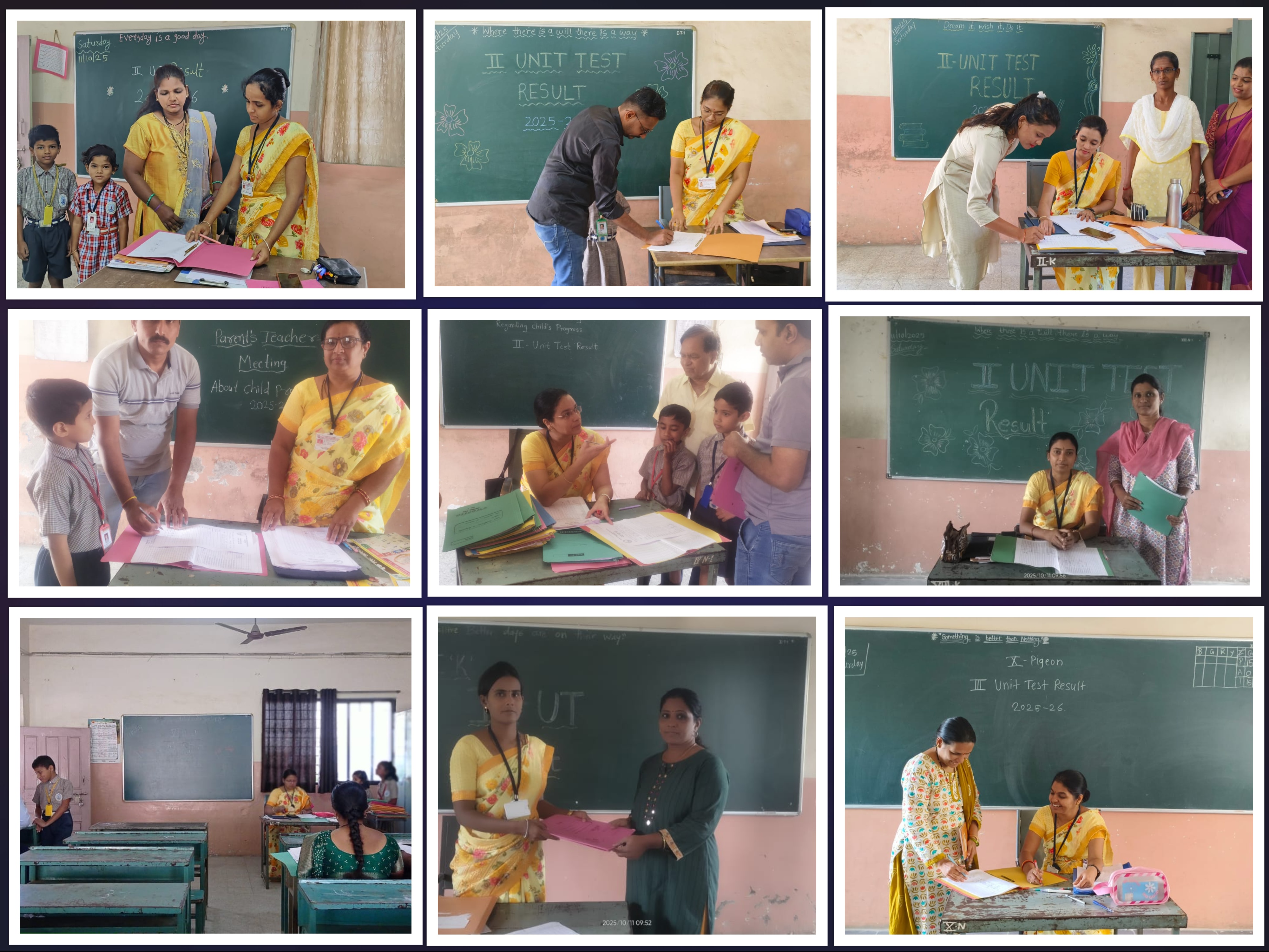 Result- Nursery to IX std. Second Unit Test & X,XII std. Third Unit Test result on 11.10.25