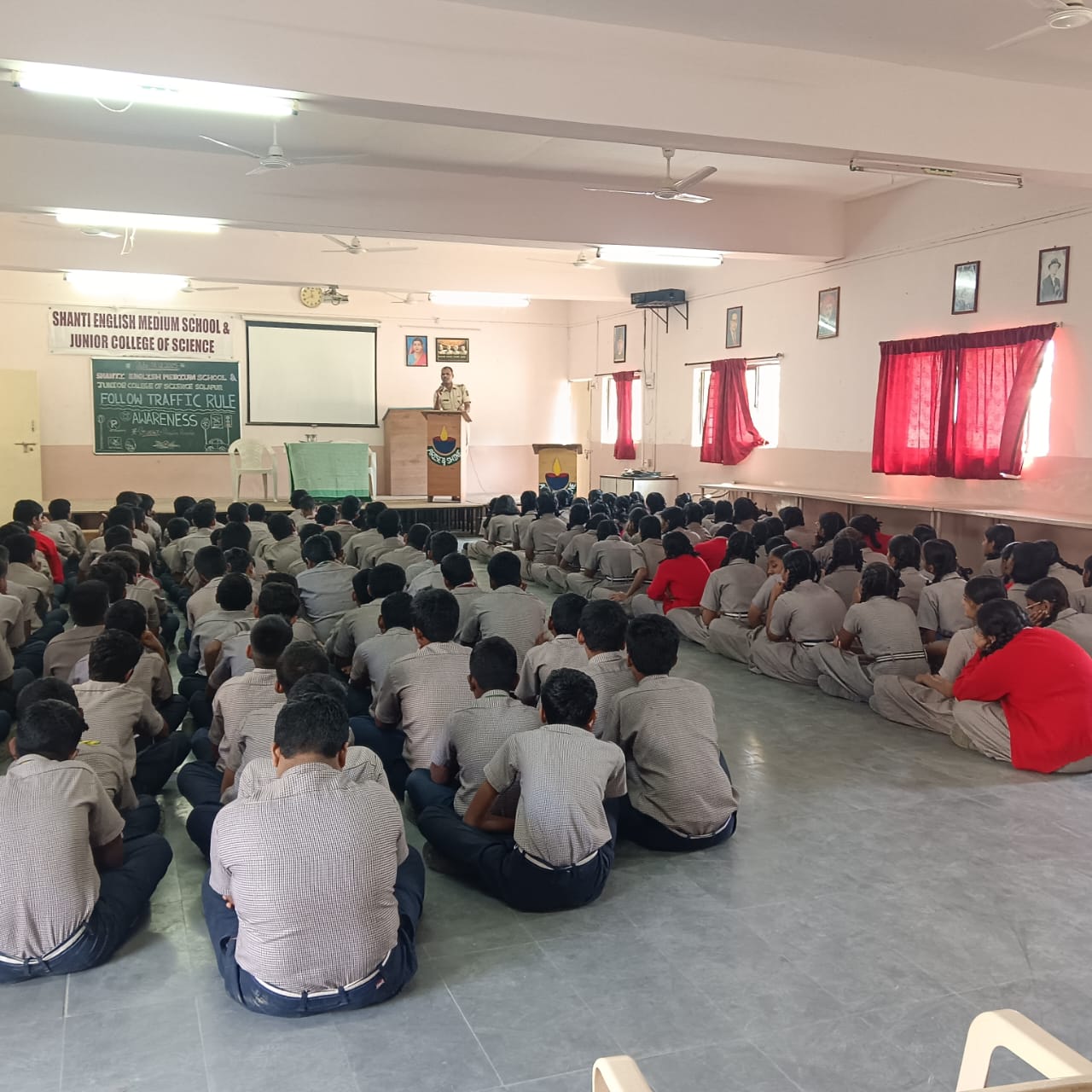 Traffic awareness programme for std.VIII by PSI Mr.Parade on 18.12.2025