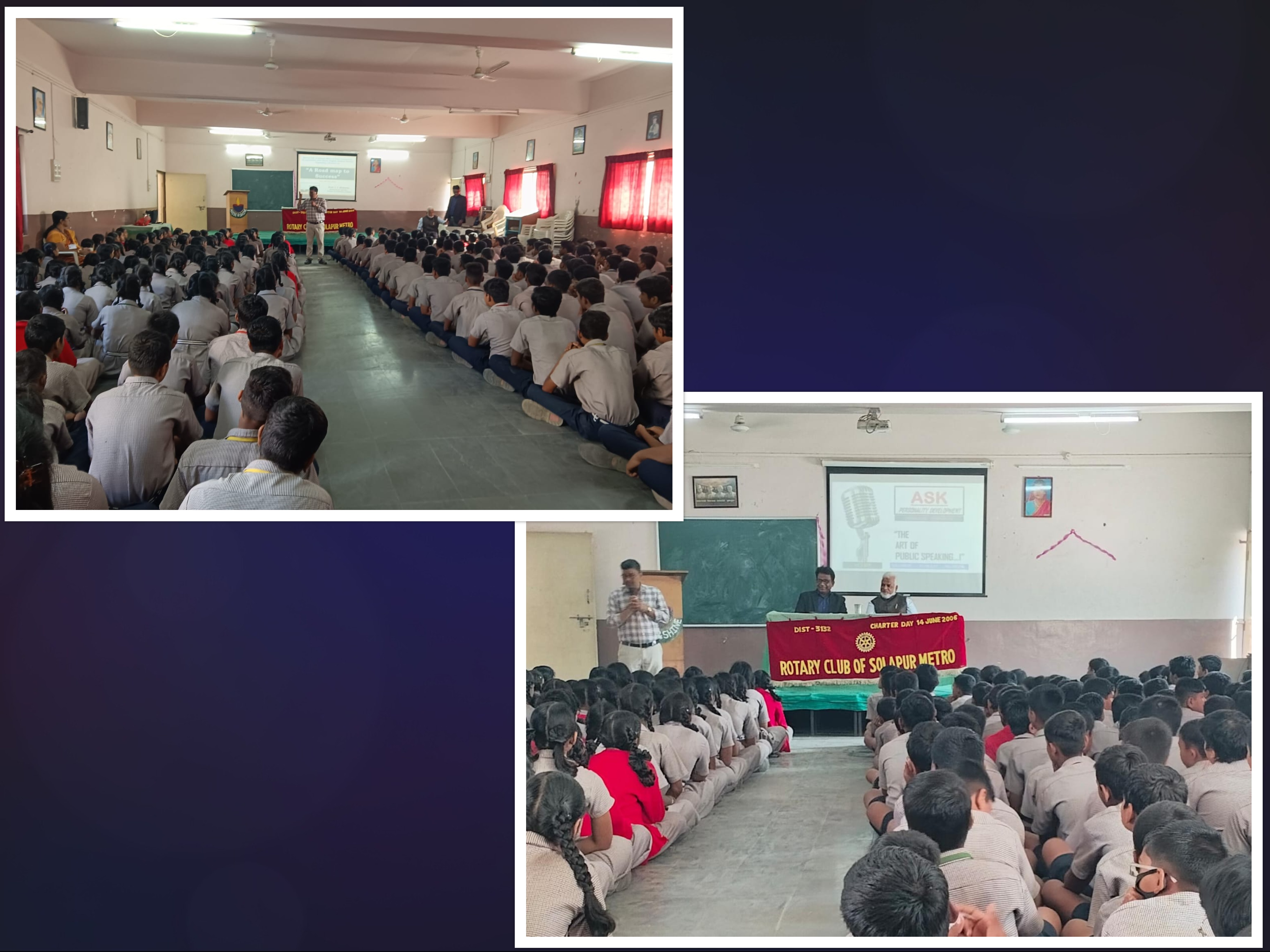 Personality Development seminar arranged for VII to X std by rotary club, Solapur on 28.11.24