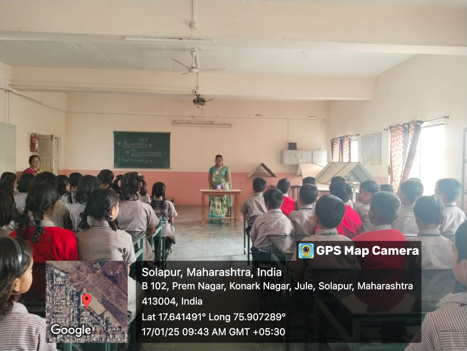 Food and Nutrition awareness program by Mrs Vidya Bolure conducted for std V on 17.01.25