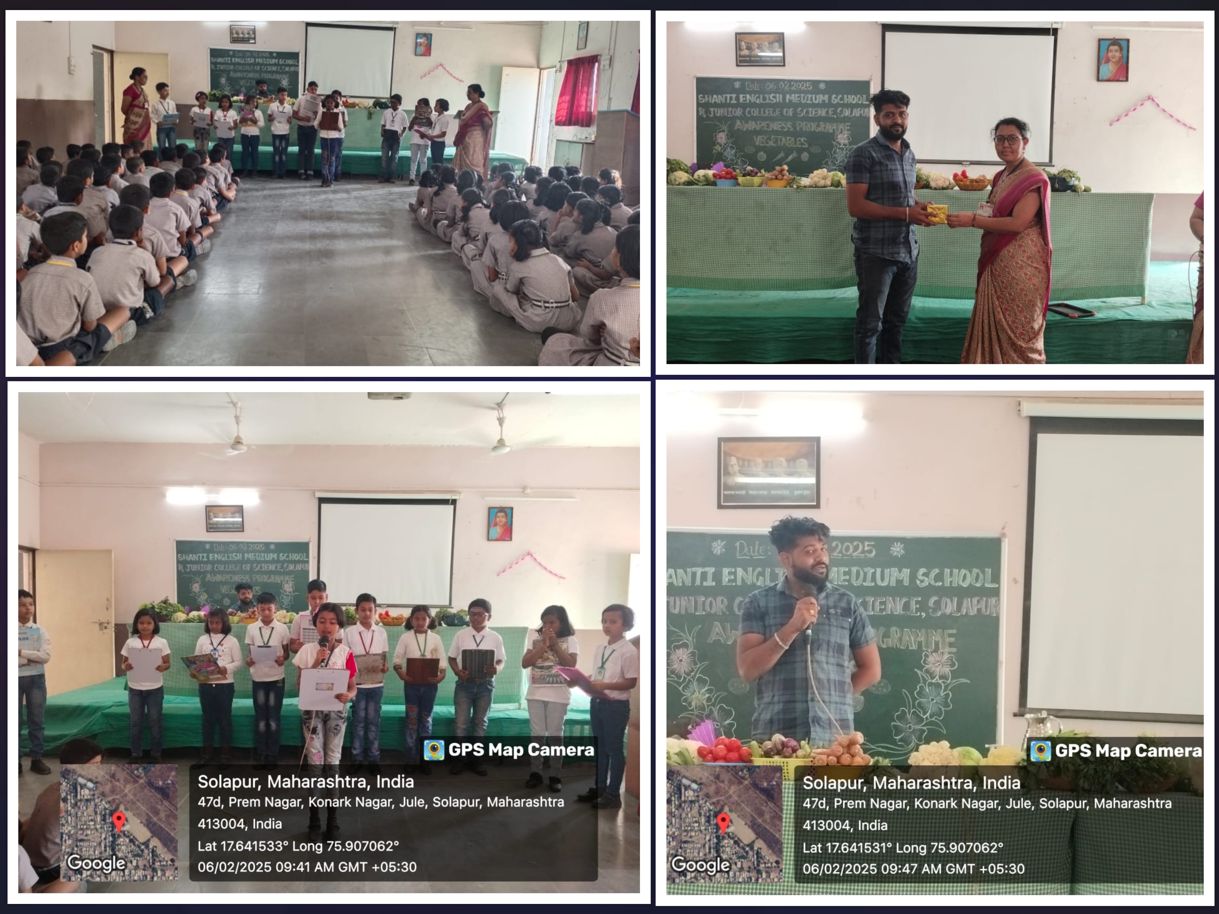 Vegetable awareness program was arranged for III std. on 06.02.25 by Mr. Abhijeet Birajdar