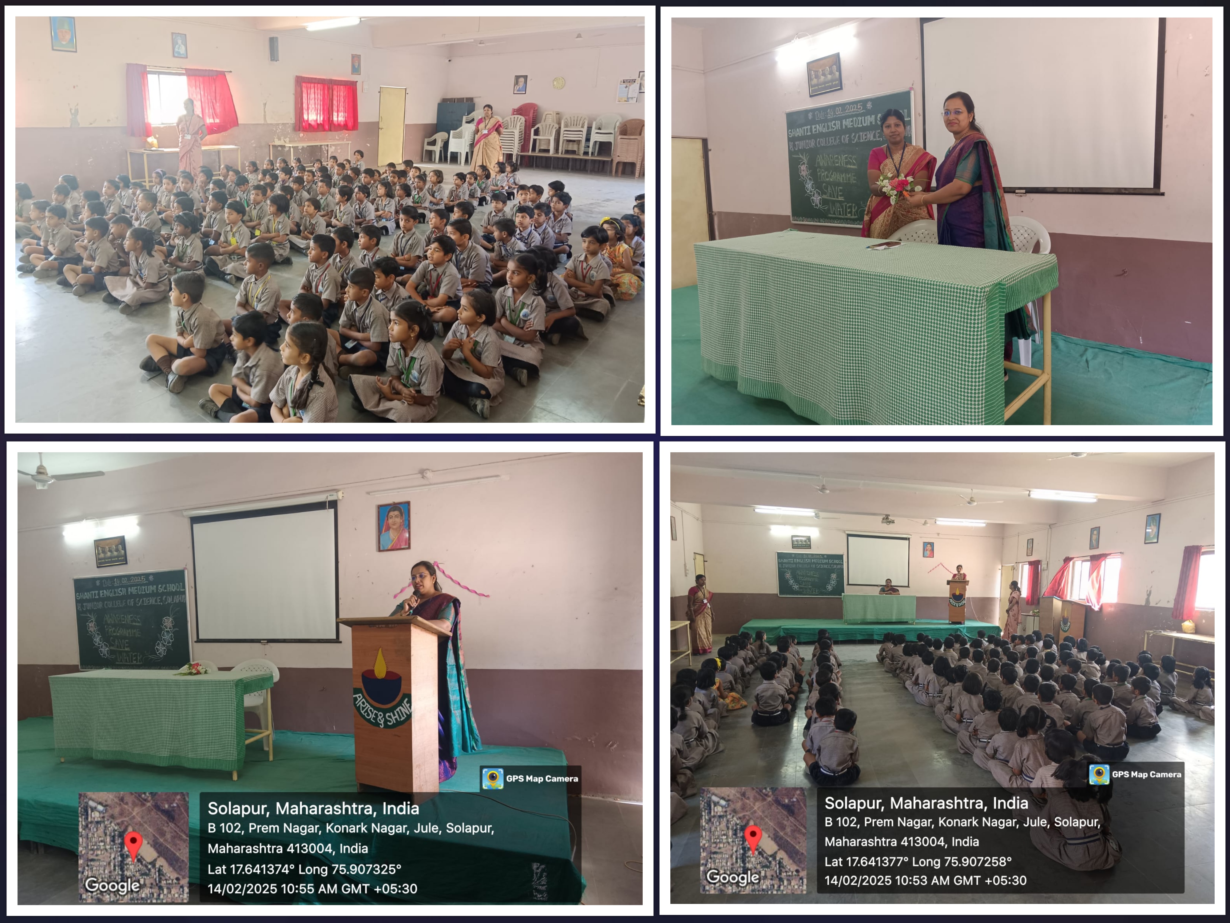 Save water awareness program conducted by Mrs. Mahananda Bagewadi for I std on 14.02.2025